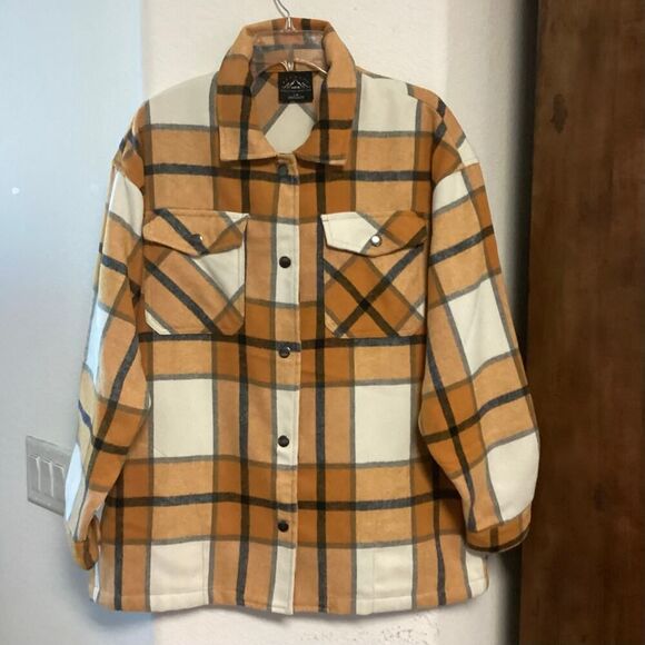 HFX Women's Heavy Flannel Plaid Shirt Jacket Large - Picture 2 of 10